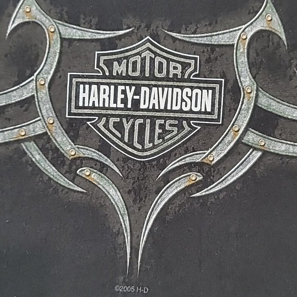 Harley-Davidson Lynchburg Va T-Shirt Mens Size Large XL Black Double Sided HD-03 - Picture 6 of 12